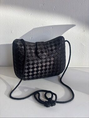 Magid Black Woven Crossbody Bag